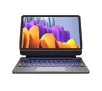 Dexnor Clavier Tablette pour Samsung Galaxy Tab S10 FE/S9 FE 10,9"/S9 11" Magic Style Keyboard Magnétique Support avec Pavé Tactile Rétroéclairé Bluetooth avec Porte-Stylo AZERTY Français, Noir