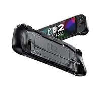 Dexnor Compatible avec Coque Nintendo Switch 2 2025, Housse Amovible Ultra-Légère Et Antichoc avec Poignée Ergonomique Antidérapante Et Support De L'Utilisation sur Pied - Noir