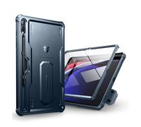 Dexnor Compatible avec Coque Samsung Galaxy Tab S9 Plus, [Protecteur d'écran intégré et Support] Protection de qualité Militaire Robuste Coque de Protection Antichoc - Bleu Marine