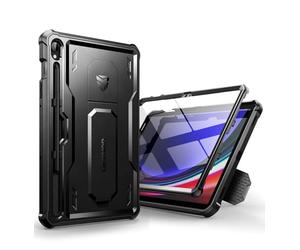 Dexnor Compatible avec Coque Samsung Galaxy Tab S9, [Protecteur d'écran intégré et Support] Protection de qualité Militaire Robuste Coque de Protection Antichoc Samsung Galaxy Tab S9 - Noir
