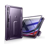 Dexnor Compatible avec Coque Samsung Galaxy Tab S9 Ultra/S8 Ultra, [Protecteur d'écran intégré et Support] Protection de qualité Militaire Robuste Coque de Protection Antichoc Samsung - Fantôme Violet
