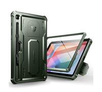 Dexnor Compatible avec Samsung Galaxy Tab S6 Lite, [Protecteur d'écran intégré et Support] Protection de qualité Militaire Robuste Coque de Protection Antichoc Samsung Tab S6 Lite - Vert Militaire