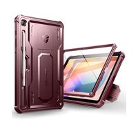 Dexnor Compatible avec Samsung Galaxy Tab S6 Lite, [Protecteur d'écran intégré et Support] Protection de qualité Militaire Robuste Coque de Protection Antichoc Samsung Tab S6 Lite - Rouge Magique