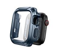 Dexnor Coque compatible avec Apple Watch 42/44 mm [Coque de protection avec protection d'écran intégrée] Coque de protection intégrale pour iWatch Series SE/6/5/4-Bleu