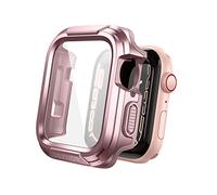 Dexnor Coque compatible avec Apple Watch 42/44 mm [Coque de protection avec protection d'écran intégrée] Coque de protection globale pour iWatch Series SE/6/5-Rose