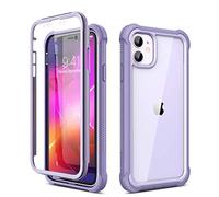 Dexnor Coque Compatible avec Iphone 11 Housse 6.1'' Antichoc Étanche à la poussière Boîtier Étui de Protection intégrale à 360 degrés avec Protecteur d'écran intégré - Violet Clair