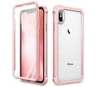 Dexnor Coque Compatible avec iPhone XS Max Housse (6.5'') Boîtier Antichoc Pare-Chocs Étui de Protection Intégrale à 360 Degrés avec Protecteur D'écran Intégré - Bébé Rose