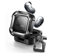 Dexnor Coque Housse Étui Protecteur pour Samsung Galaxy Buds Live avec Mousqueton Support de Charge sans Fil pour Hommes et Femmes - Noir