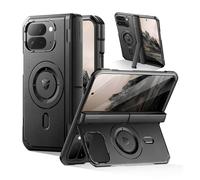 Dexnor Coque Magnetic pour Google Pixel 10 Pro Fold avec Double Kickstands & Protecteur Décran Avant & Protection de Charnière, Compatible avec MagSafe,Coques Protectrices à Corps Entie,Noir