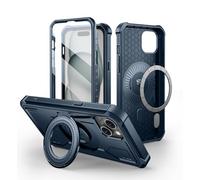 Dexnor Coque Magnétique pour iPhone 15 Plus/14 Plus, Compatible avec Magsafe [Écran et Support intégrés], Protection Antichoc de Grade Militaire Coque pour iPhone 15 Plus/14 Plus - Bleu Marine