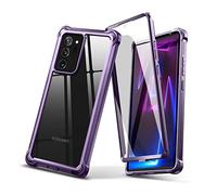 Dexnor Coque pour Samsung Galaxy Note 20 Ultra 5G 6,9" avec Protecteur d'écran intégré 360 degrés Anti-poussière Avant et arrière de Protection Antichoc - Fantôme Violet