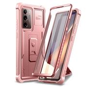 Dexnor - Coque pour Samsung Galaxy Note 20 Ultra 5G, Protection d'écran intégrée et béquille, Protection de qualité Militaire résistante aux Chocs (Or Rose)