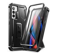 Dexnor Coque pour Samsung Galaxy S21 FE 5G 6,4" avec Protecteur d'écran Intégré Armure de Qualité Heavy Duty Avant et Arrière 360 Housse de Protection Antichoc Complète avec Support - Noir