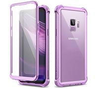 Dexnor Coque pour Samsung Galaxy S9, Housse Pare-Chocs en Silicone Antichoc Boîtier Transparent Étui de Protection Intégrale à 360 Degrés avec Protecteur D'écran Intégré - Violet