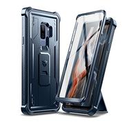 Dexnor Coque pour Samsung Galaxy S9 Plus avec Protecteur d'écran intégré et béquille intégrale à 360° - Protection intégrale de qualité Militaire résistante aux Chocs - Bleu