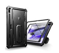 Dexnor Coque pour Samsung Galaxy Tab S8+ Plus (2022)/Galaxy Tab S7+ Plus (2020) 12,4", [Protection d'écran intégrée et béquille] avec Porte-Stylo, Coque de Protection intégrale résistante, Noir