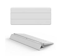 Dexnor Étui de protection rigide pour clavier Apple Magic Keyboard avec Touch ID 2021/2024, cuir fermé magnétiquement, angle d'écriture réglable, blanc