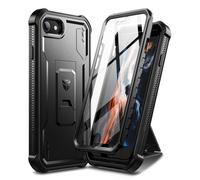 Dexnor pour Coque iPhone 7/8/SE 2020/SE 2022, [Protecteur d'écran intégré et Support] Etui de Protection Antichoc Robuste de qualité Militaire pour Apple iPhone SE2/SE3 - Noir