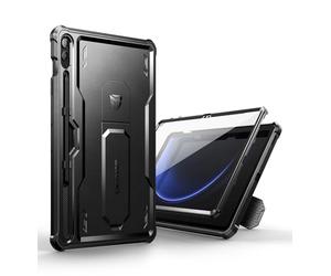 Dexnor pour Coque Samsung Galaxy Tab S9 FE Plus, [Protecteur d'écran intégré et Support] Protection de qualité Militaire Robuste Coque de Protection Antichoc Samsung Tab S9 FE Plus - Noir