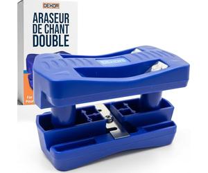 DEXOR® Araseur de Chant Réglable Double Lame pour Finition Précise - Outil de Coupe Manuel Bois et PVC - Compatible Panneau Bois et Placage - Coupe Bordure Idéal Plan de Travail et Bricolage