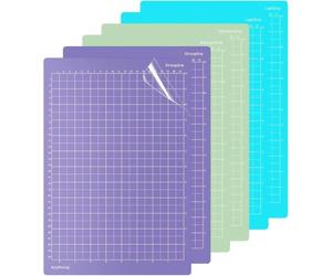 Dexpally Lot de 6 Tapis de Découpe pour Cricut Joy, 8,5 x 12 Zoll, Rechange Antidérapant Cutting, Grip Tapis de coupe Accessoires de rechange.(Bleu/Vert/Violet)