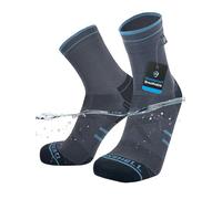 DexShell Chaussettes de course à pied imperméables pour homme et femme - Intérieur Coolmax évacuant l'humidité, membrane respirante, Gris turbulence, L
