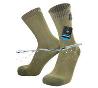 DexShell Longueur Ras du Cou Chaussettes Ultra Fines-Vert Olive-Medium, Homme