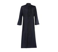 DEXSHUN Costume de cosplay pour homme Prêtre Soutane - Costume de prêtre de l'église Renaissance - Cassock Ministre - Robe de moine - Costume de sorcier pour Halloween, carnaval, fête - Tenue pour