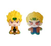 DEXSHUN Dio Brando Lot de 2 figurines Anime JJBA Jotaro/Dio Brando Statue de look-up en peluche douce Pendentif canapé voiture sac à dos décoration cadeaux 10 cm