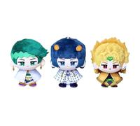 DEXSHUN Dio Brando Lot de 3 figurines en peluche Anime JJBA Pendentif Mini figurines mignonnes en coton Cadeau pour les fans de JJBA 12 cm