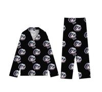 DEXSHUN Ivan Anime Pyjama pour femme - Motif dessin animé mignon - Manches longues - Ensemble de pyjama deux pièces - Tenue de loisirs, Sua, L taille courte