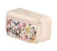 DEXSHUN Kaname Madoka Trousse à crayons Mami Tomoe/Akemi Homura Anime Grande capacité Double couche Trousse cartoon pour filles garçons Cadeau scolaire, Type 15, 21x8x13cm, Trousse à clés