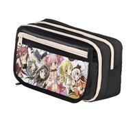 DEXSHUN Kaname Madoka Trousse à crayons Mami Tomoe/Akemi Homura Anime Grande capacité Double couche Trousse cartoon pour filles garçons Cadeau scolaire, Type 03, 21x8x13cm, Trousse à clés