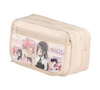 DEXSHUN Kaname Madoka Trousse à crayons Mami Tomoe/Akemi Homura Anime Grande capacité Double couche Trousse cartoon pour filles garçons Cadeau scolaire, Type 23, 21x8x13cm, Trousse à clés
