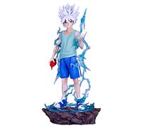 DEXSHUN Killua Zaoldyeck Figurine d'action avec socle Killua Zaoldyeck Figurine debout en PVC Modèle objet de collection Modèle Ornements de bureau Cadeau 21,5 cm