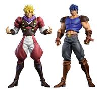DEXSHUN Lot de 2 figurines d'anime Dio Brando/Jonathan Joestar - Modèle manga - PVC - Ornements de bureau - Cadeaux de collection pour fans - 22 cm