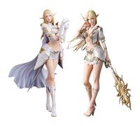 DEXSHUN Lot de 2 figurines d'anime elfe pour filles Posture debout Modèle Ornements PVC Anime Merchces de collection Décoration de bureau 24 cm
