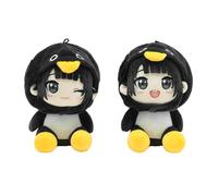DEXSHUN Lot de 2 figurines en peluche Anime The Endmin - Porte-clés mignon pour sac à dos - Décoration d'intérieur - Cadeau - 15 cm