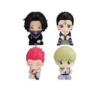 DEXSHUN Lot de 4 figurines Chrollo Lucilfer/Hisoka/Shalnark/Feitan Pōtoo Anime Figurines Mini Statue PVC Modèle Bureau Décoration Cadeau 6 cm