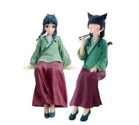 DEXSHUN Maomao Lot de 2 figurines animées mignonnes Maomao - Modèle Statue - Figurine d'action - Ornement en PVC - Décoration de bureau - Objet de collection