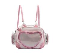 DEXSHUN Maomao Sac à dos anime Pin Display Sac à dos Mignon Manga Insigne Maomao Femme Sac à main Sac à bandoulière pour Anime Cosplay et concert, Sac à dos rose, 21x12x20cm