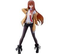 DEXSHUN Steins Gate Figurine anime Makise Kurisu Statue noire en soie debout Personnage modèle PVC Ornements de bureau 18 cm