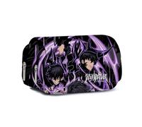 DEXSHUN Sung Jin Woo Trousse à crayons Anime Cha Hae-In Trousse à crayons Dessin animé Papeterie Double couche Impression 3D Grande trousse à crayons pour filles garçons, Type 02, 22x9x12cm, Trousse