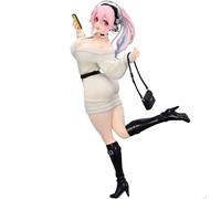DEXSHUN Super Sonico Figurine d'anime, Illustration Girl, Figurine d'action debout, Modèle de statue en PVC, Ornement de bureau, Objet de collection, 21 cm