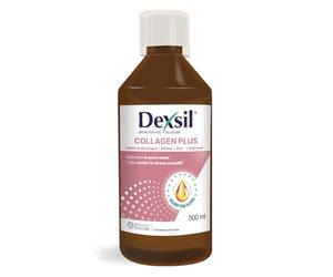 Dexsil Complément Alimentaire Buvable au Collagène d'Origine Marine - A Base d’Acide Hyaluronique et de Zinc - pour une Peau Radieuse, Saine et Élastique - Flacon avec un Bouchon Doseur 500 ml´