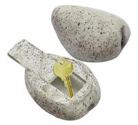 Dexspoeny Cache-clés à l'extérieur, décoration en fausse pierre, imperméable et sans danger pour contenir des clés de rechange, ressemble à de la vraie pierre pour l'extérieur, la cour, le jardin, le