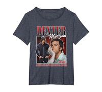 Dexter Dexter Morgan Bootleg Vibe T-Shirt, Femme Grandes Tailles, Bleu Chiné, 3X