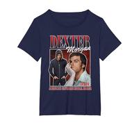 Dexter Dexter Morgan Bootleg Vibe T-Shirt, Femme Grandes Tailles, Bleu Marine, 3X