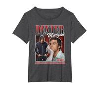 Dexter Dexter Morgan Bootleg Vibe T-Shirt, Femme Grandes Tailles, Chiné Foncé, 5X
