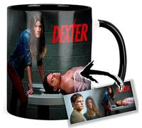 Dexter Michael C Hall Jennifer Carpenter Tasse Ceramique Intérieure et Poignée Noire Mug